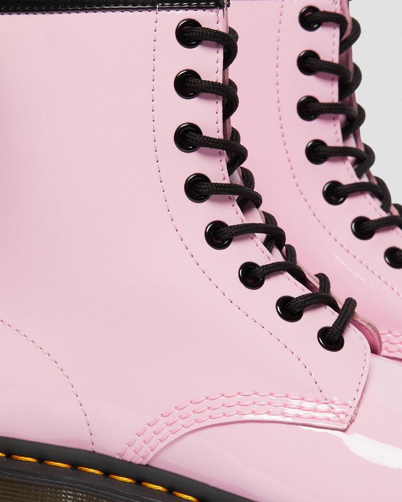 Dr Martens 1460 Lak Leren Veterlaarzen Dames Roze | NL 582EBC